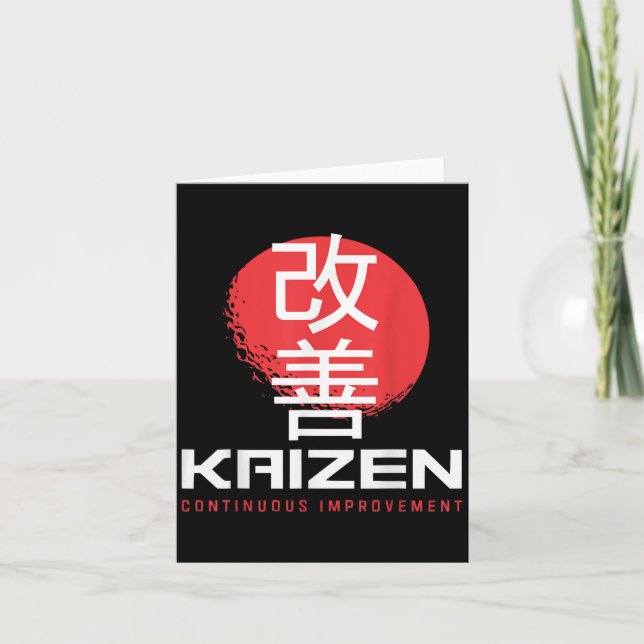 Kaizen Continuous Improvement Kai Zen Japanese Mot Card (Front)