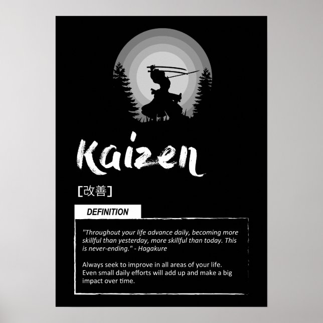 Kaizen - Japanese Concept For Success Poster (Front)