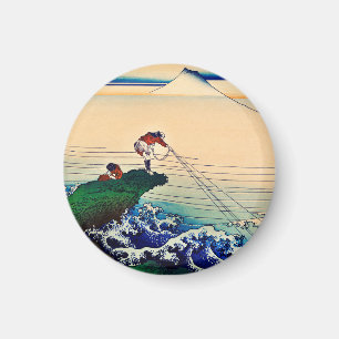 Kajikazawa in Kai Province by Katsushika Hokusai Magnet
