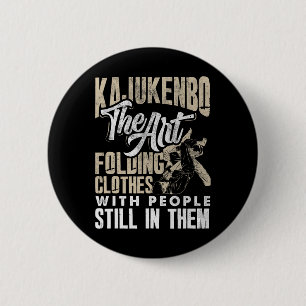Kajukenbo Art Folding Clothes With People Karate J 6 Cm Round Badge