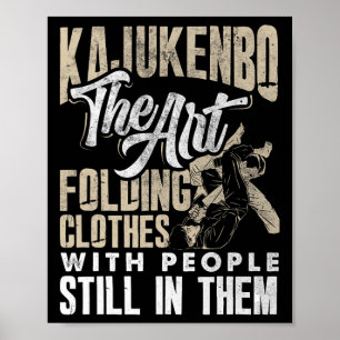 Kajukenbo Art Folding Clothes With People Karate J Poster