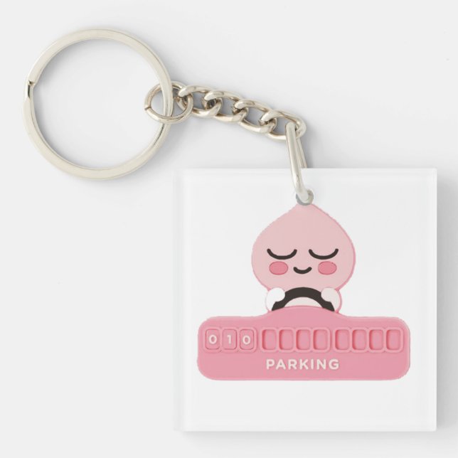 KaKao Friends - Driving Apeach Key Ring (Front)