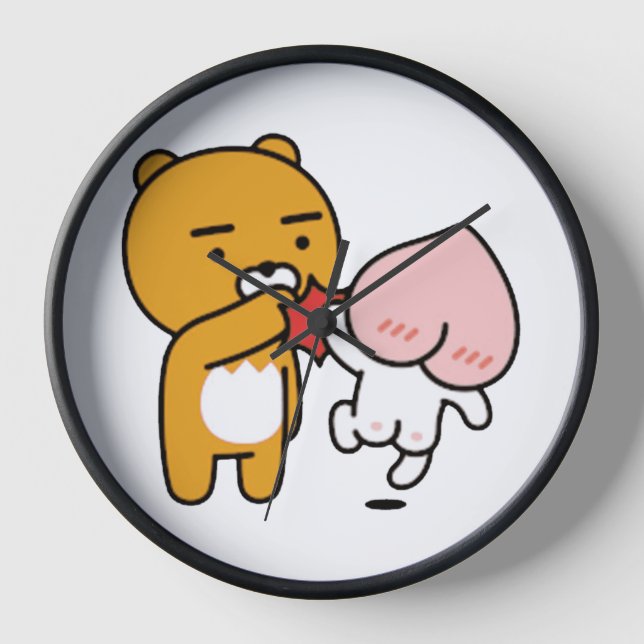 KakaoTalk Friends Apeach & Ryan Clock (Front)