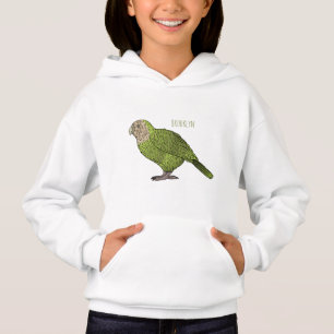 Kakapo bird cartoon illustration 