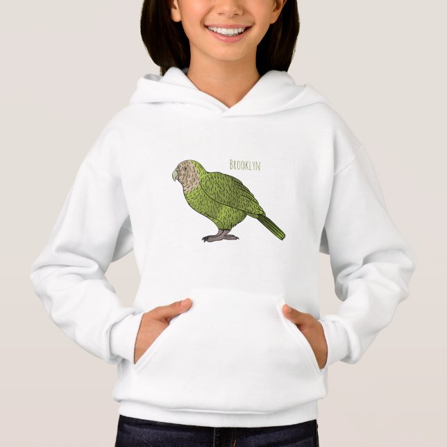 Kakapo bird cartoon illustration  (Front)