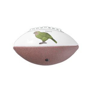 Kakapo bird cartoon illustration football