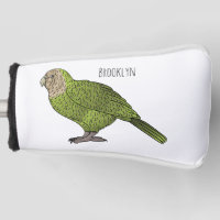 Kakapo bird cartoon illustration