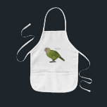 Kakapo bird cartoon illustration kids apron<br><div class="desc">Kakapo bird cartoon illustration.</div>