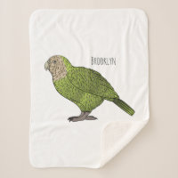 Kakapo bird cartoon illustration