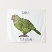 Kakapo bird cartoon illustration