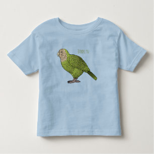 Kakapo bird cartoon illustration toddler T-Shirt