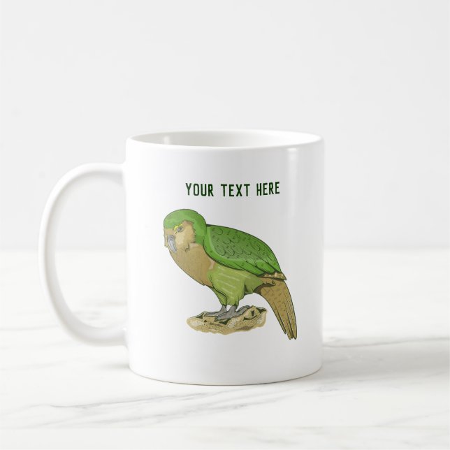 Kakapo illustration coffee mug (Left)