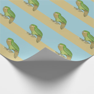 Kakapo illustration wrapping paper