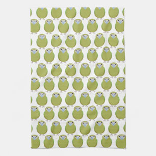 Kakapo parrot pattern kitchen towel