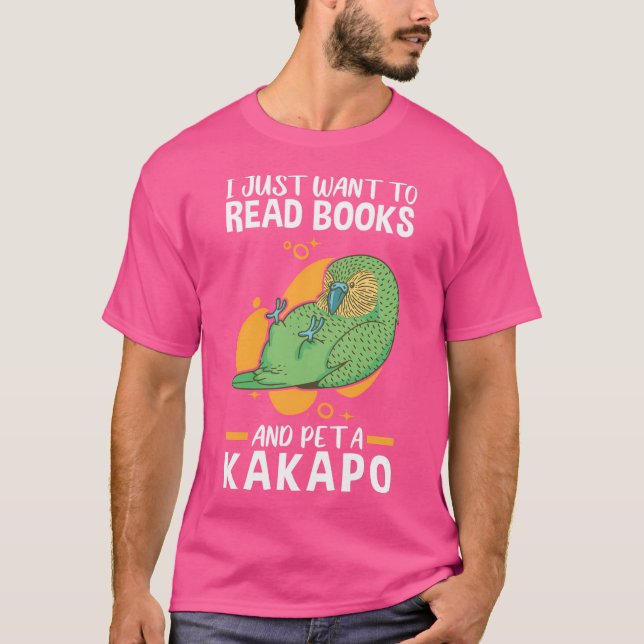 Kakapo Pet And Read Flightless Parrot T-Shirt (Front)
