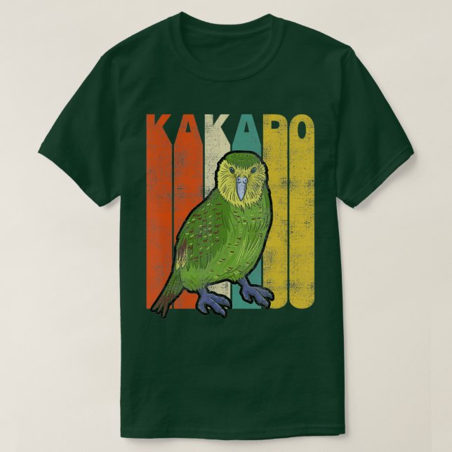 Kakapo Reto Parrot Bird T-Shirt (Design Front)