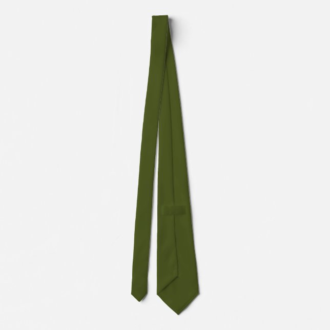 Kaki Green Background Colour Customise This Tie (Back)