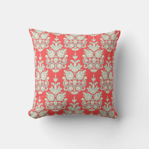 Kaksi damask ikat cushion