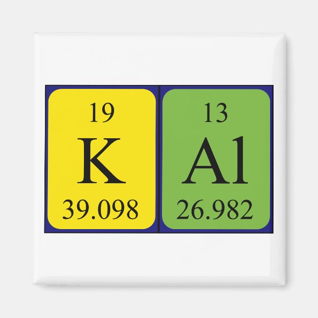 Kal periodic table name magnet (Front)