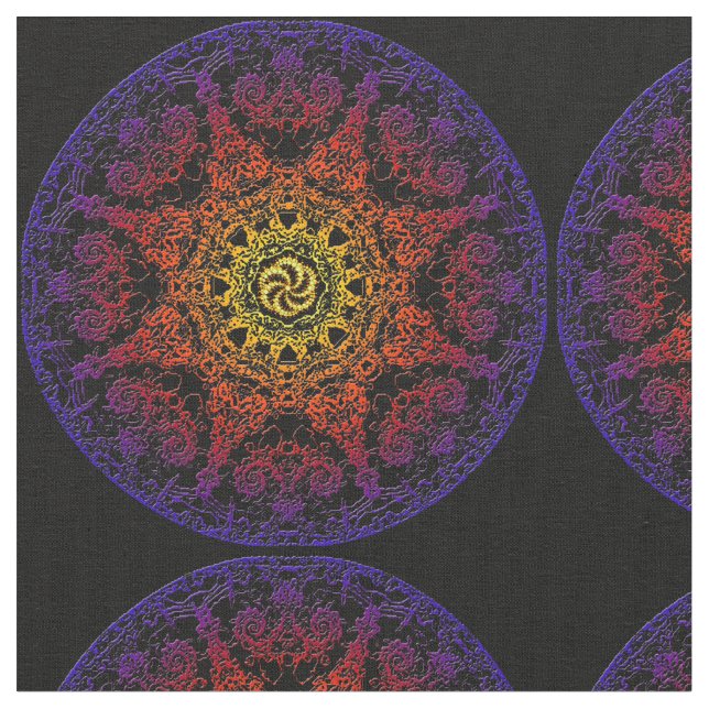 Kala Chakra Combed Cotton (56" width) Fabric (Close Up)