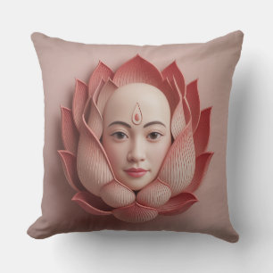 Kala Lotus Veil 3D Batik Motif Cushion