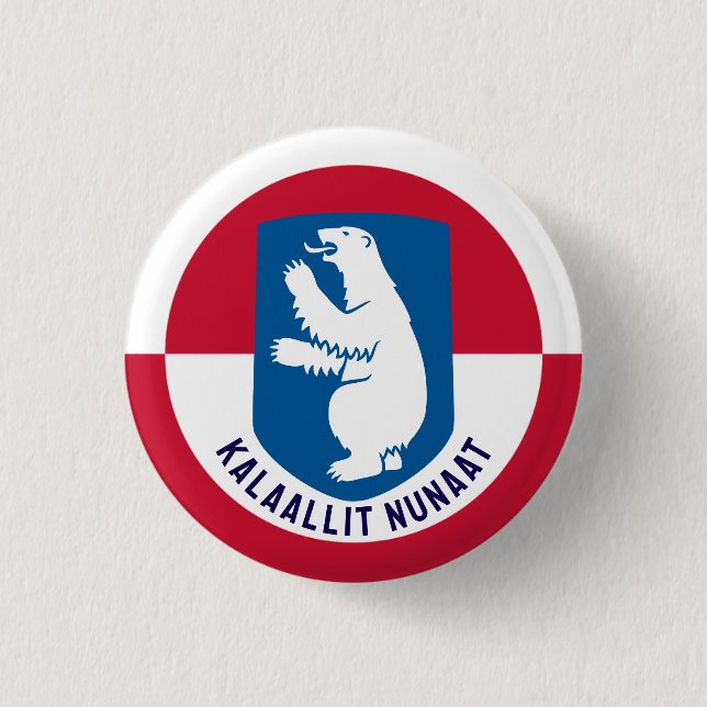 Kalaallit Nunaat  3 Cm Round Badge (Front)