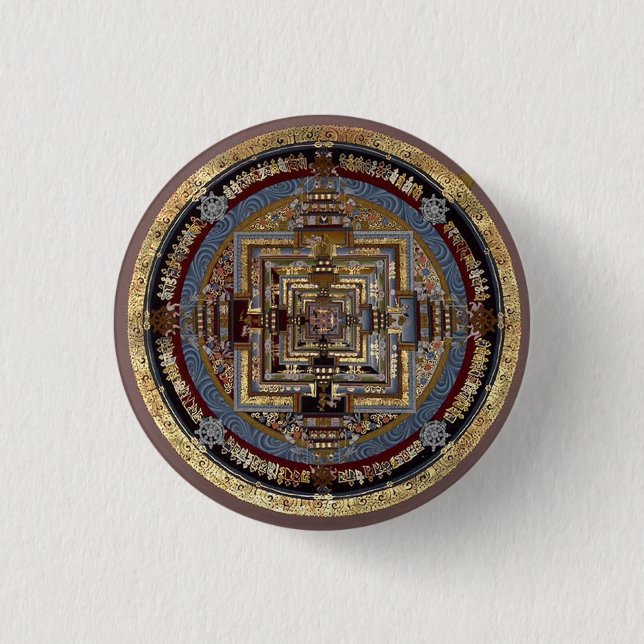 Kalachakra Mandala A Button (Front)