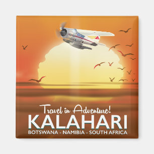 Kalahari Desert Adventure travel poster Magnet