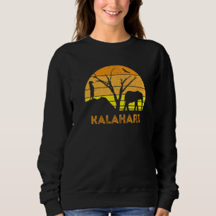 Kalahari Desert Elephant Meerkat Sunset Safari Afr Sweatshirt