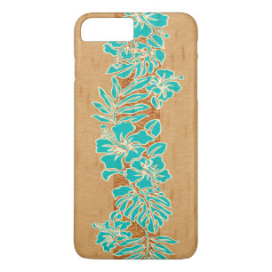 Kalaheo Hawaiian Hibiscus Tapa Faux Wood Case-Mate iPhone Case