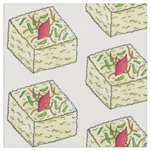 Kalakand Indian Pakistani Milk Sweet Dessert Food Fabric
