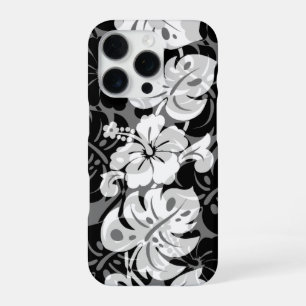 Kalakaua Border Hawaiian Hibiscus Black iPhone 16 Pro Case