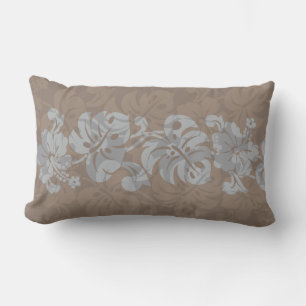 Kalakaua Hawaiian Hibiscus Border KL302 Lumbar Cushion