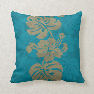 Kalakaua Hawaiian Hibiscus Border KL303 Cushion