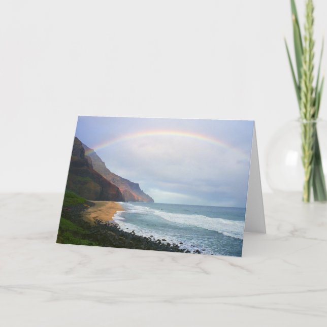 Kalalau Beach Rainbow Card (Front)