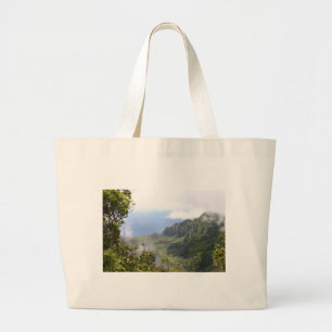 Kalalau Lookout design Large Tote Bag