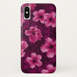 Kalalau Tapa Tropical Hawaiian Hibiscus Case-Mate iPhone Case