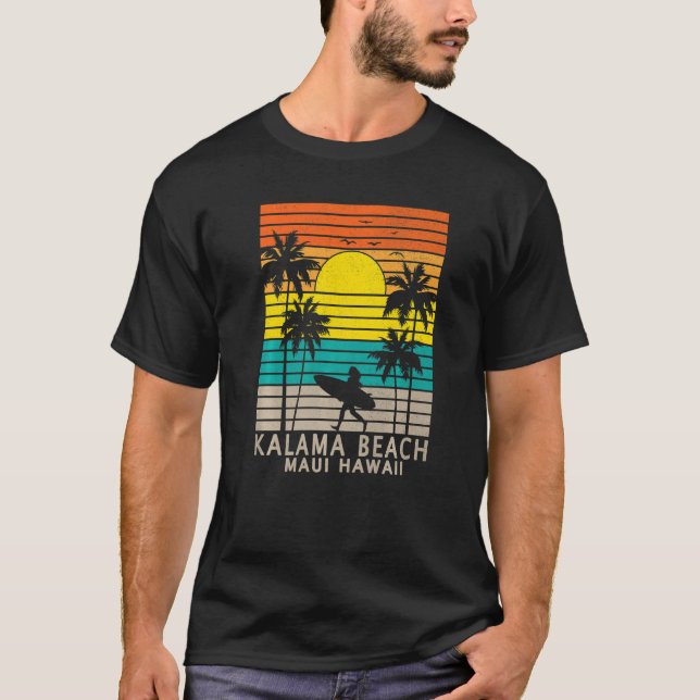 Kalama Beach Maui Hawaii Surfing Surfer Girl Women T-Shirt (Front)