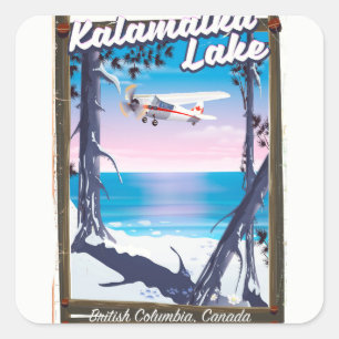 kalamalka lake, British Columbia Canada Square Sticker