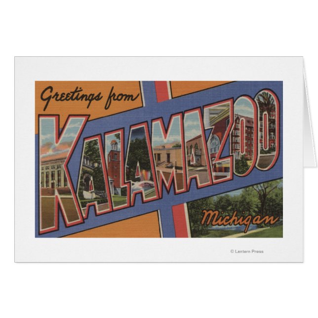Kalamazoo, Michigan - Large Letter Scenes (Front Horizontal)