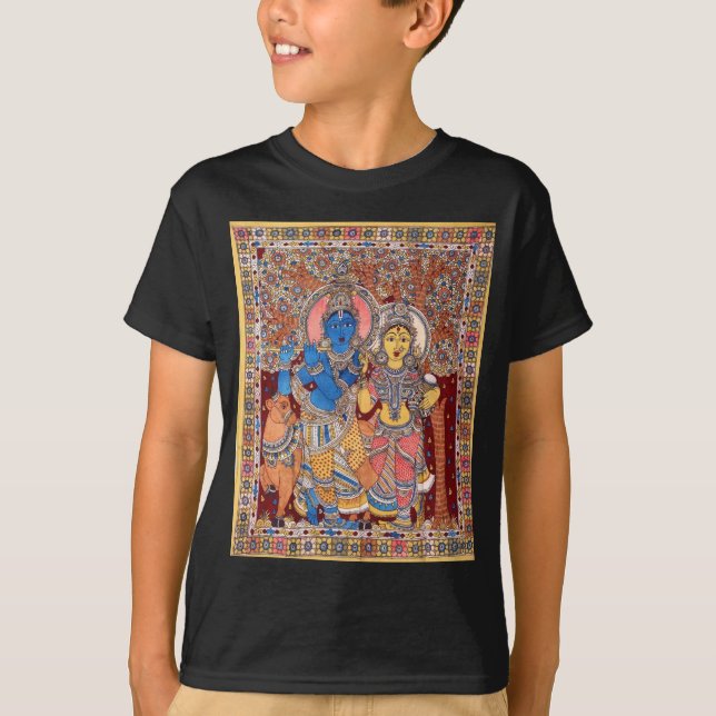 KALAMKARI RADHA KRISHNA PAINTING T-Shirt (Front)