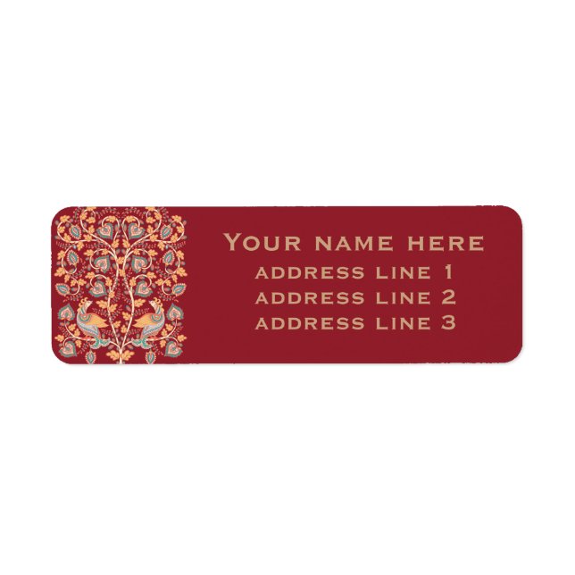Kalamkari Return Address Label (Front)