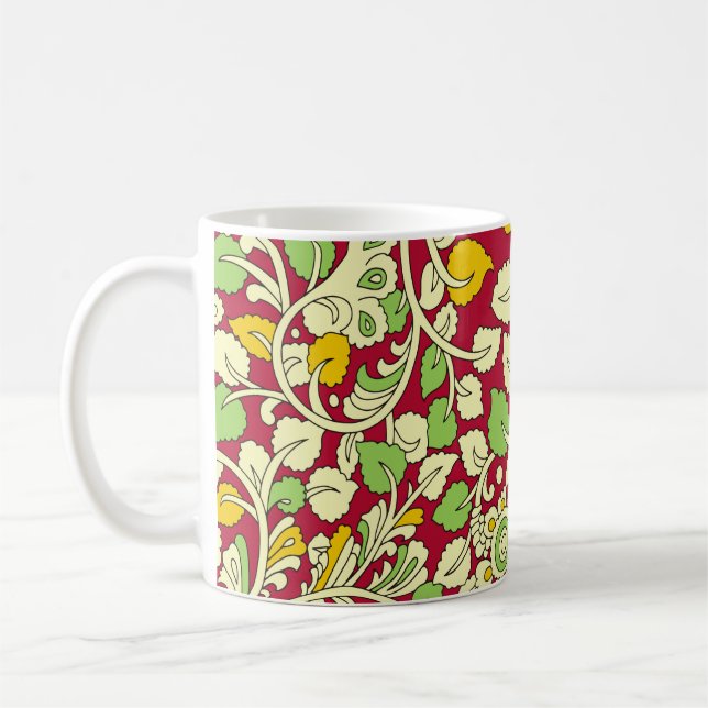 kalamkari Seamless Pattern. Back ground And Printi Coffee Mug (Left)