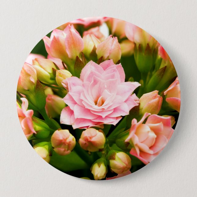 Kalanchoe calandiva 10 cm round badge (Front)