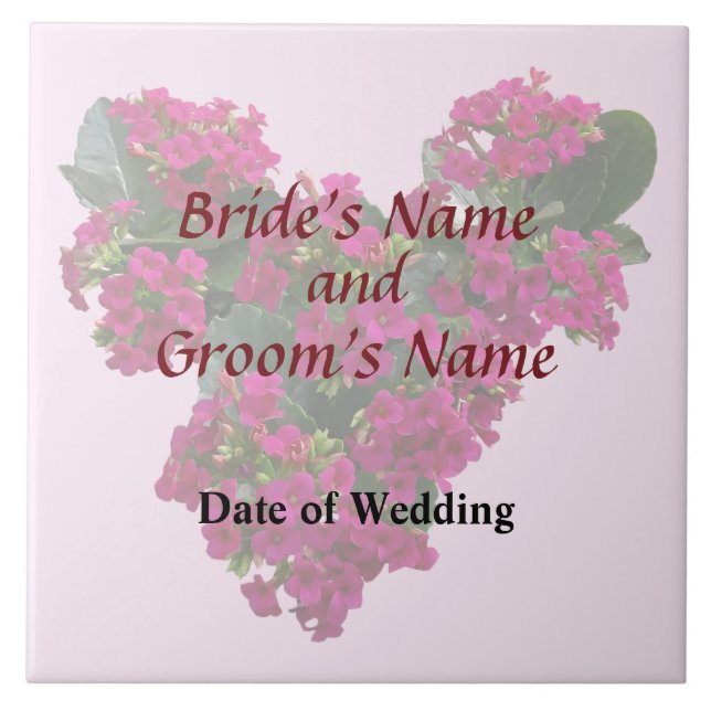 Kalanchoe Heart Wedding Products Tile (Front)