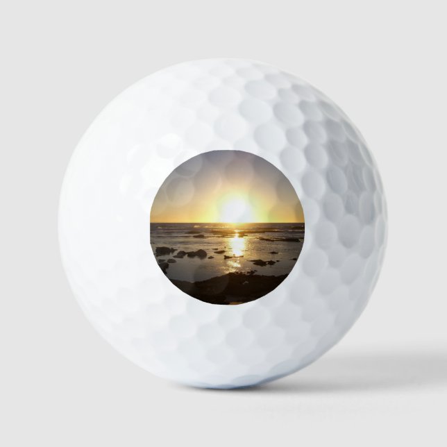 Kalbarri Beach Sunset   Golf Balls (Front)