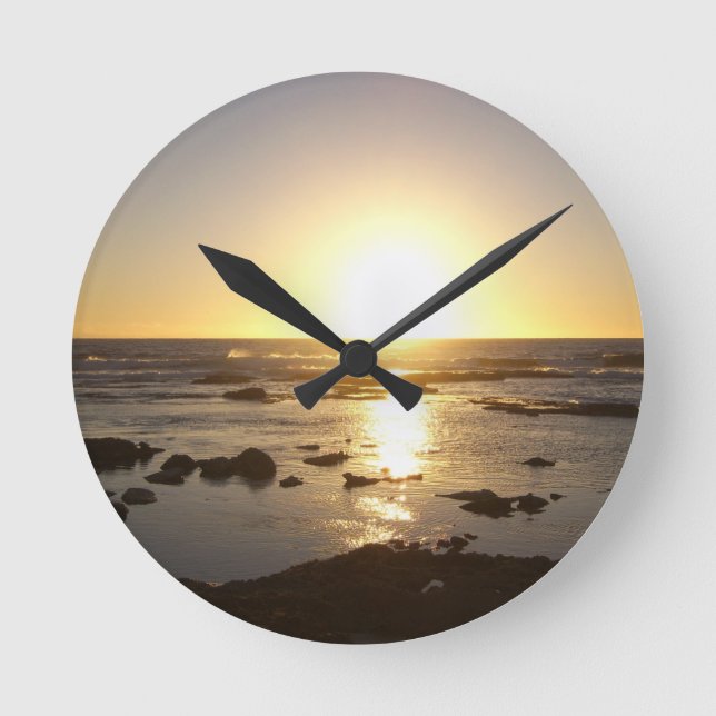 Kalbarri Beach Sunset  Round Clock (Front)