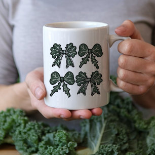 Kale green Bow Coffee Mug