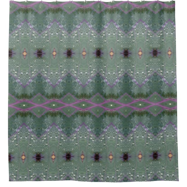 Kale Ikat 7 Shower Curtain (Front)
