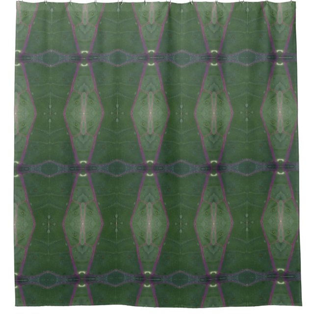 Kale Ikat Shower Curtain (Front)